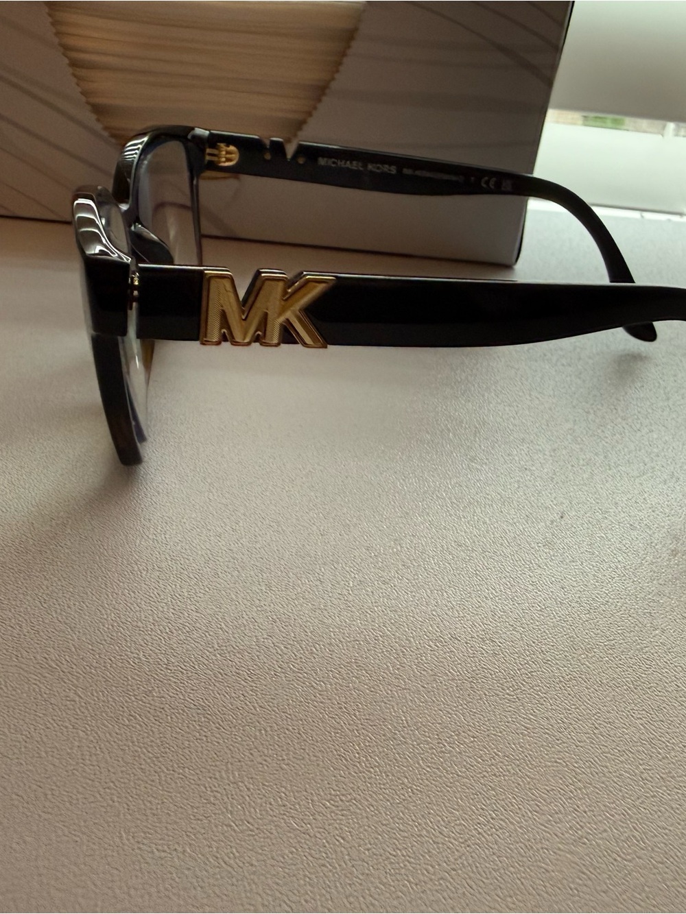 Michael Kors Black Prescription Eyeglasses with Gold MK Emblem (see description)